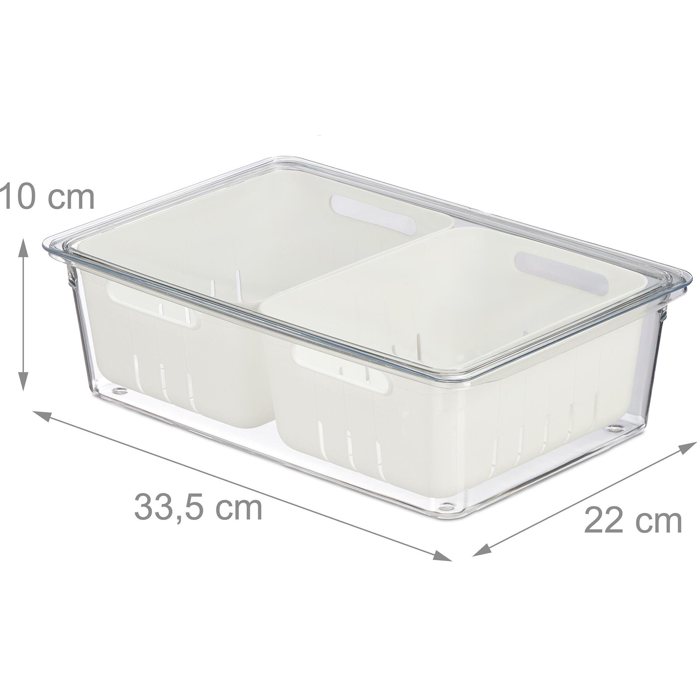 Thumbnail - Relaxdays 3x Kühlschrank-Organizer, Küchen Organizer, Transparent