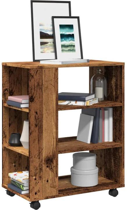 Actual product image vidaXL Rollcontainer Rollschrank Bürocontainer Büroschrank Schrank Altholz-Optik (60 x 35 x 75 cm)