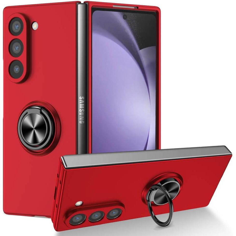 Cover-Discount Galaxy Z Fold6 - 360-grad Schutzhülle mit Kickstand (Samsung Galaxy Z Fold6), Smartphone Hülle, Rot
