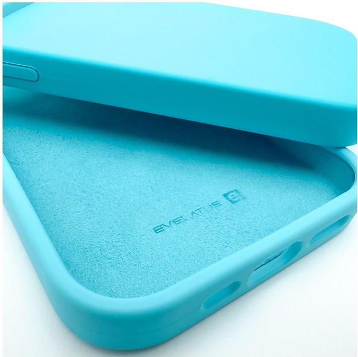 Actual product image Evelatus Apple iPhone 12/12 Pro Soft Case with bottom Sky Mėlyna (Apple iPhone 12, Realme 12 Pro+)