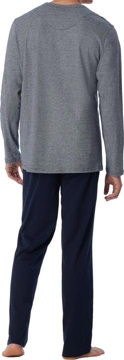 Produktbild Schiesser langer Herren Pyjama / Schlafanzug mit Knopfleiste (52)