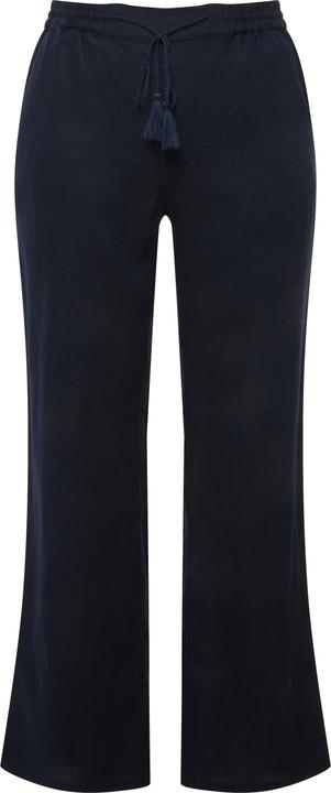 Produktbild Ulla Popken Leinenhose Mary, Elastikbund, weites, gerades Bein (44)