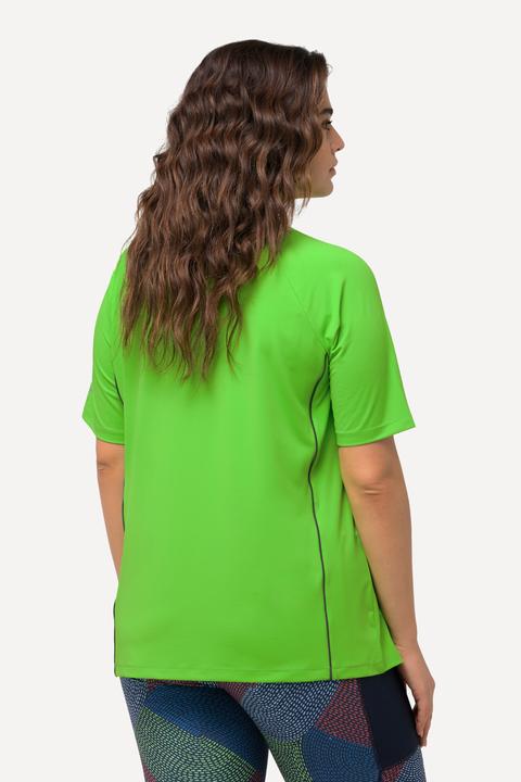 Actual product image Ulla Popken Piping Accent Functional UVP 50+ Stretch Knit Top (46, 48)