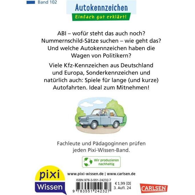 Thumbnail - Stahr:Pixi Wissen 102: Autokennzeichen, Kinderbücher von Christine Stahr, Igor Dolinger