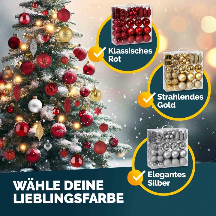 Image du produit Deuba Décorations pour l'arbre de Noël 103 pcs (103 -pièce)