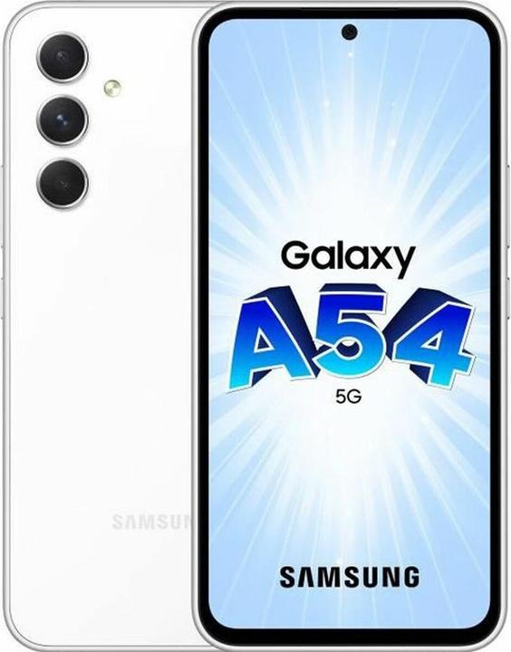Image du produit Samsung Galaxy A54 5G (128 Go, Awesome White, 6.40", Double SIM, 5G)