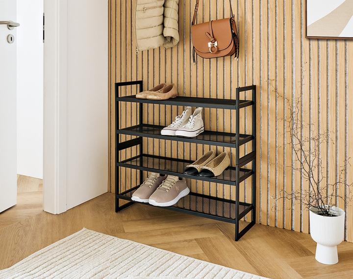 Produktbild Zeller Present Schuhregal mit 2 Ablagen Metall 70x24x36 cm