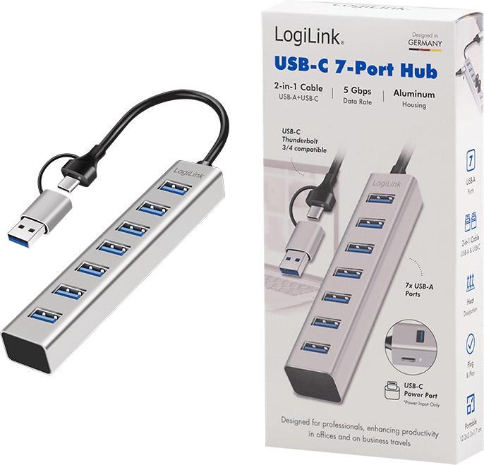 Produktbild LogiLink Prüfen (USB-A, USB-C, 7 Ports)