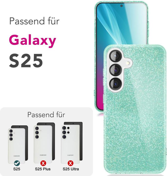 Actual product image Nalia ShinePop - Stabile Glänzende Glitzer Hülle - Glamour Glitter Cover (Samsung Galaxy S25)