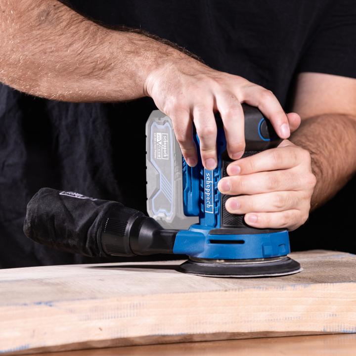 Actual product image Scheppach C-OBS125-X cordless random orbit sander (DIY) (Eccentric grinder)