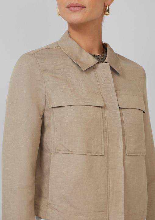 Produktbild S.Oliver Indoor-Jacke Jacke aus Leinenmix mit aufgesetzten Taschen (36)