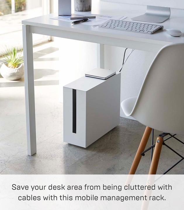 Actual product image Yamazaki Cable box with castors TOWER