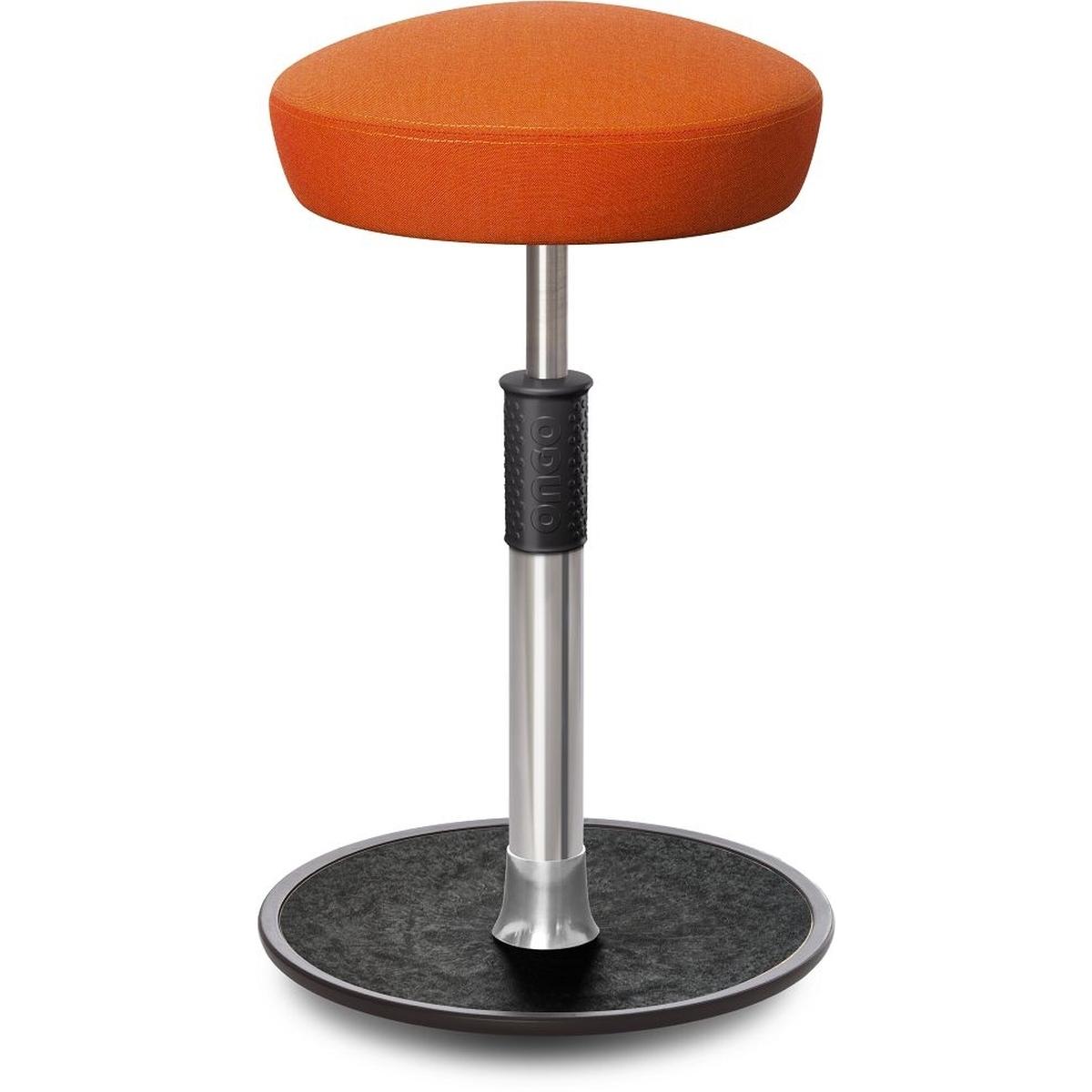 Ongo, Bürostuhl, Sitz- Stehhocker Free Tall Hutsitz kvadrat Remix Orange chrom /schwarz