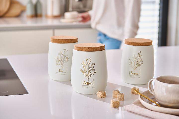 Immagine prodotto Zeller Present Barattolo "caffè" con coperchio in sughero, 750 ml, metallo (0.75 l)