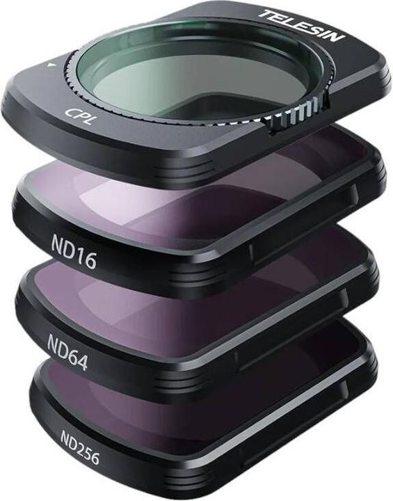 Actual product image Telesin Lens filter set CPL + ND16/64/256 (Osmo Pocket 3)