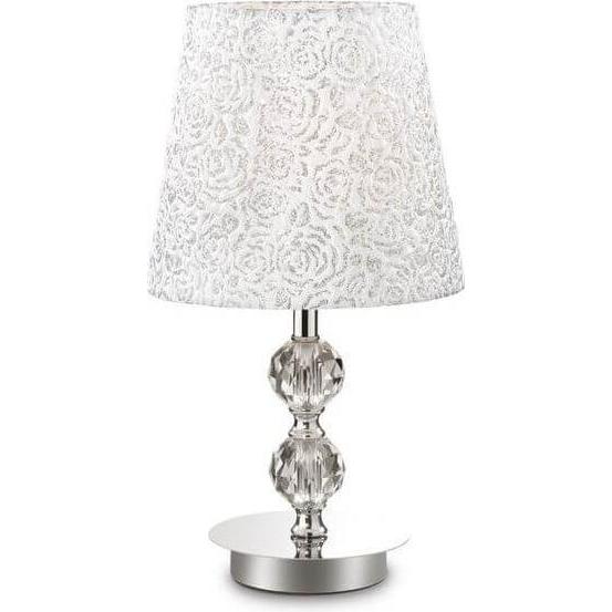 Ideal lux, Tischlampe, LE ROY Tischleuchte E27 ⌀200mm Chrom 073439 (E27)