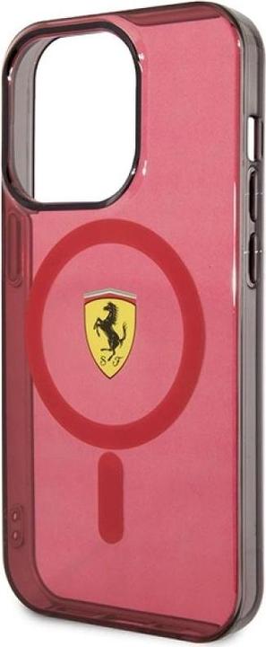 Actual product image Ferrari FEHMP14LUKR iPhone 14 Pro 6.1" red/red hardcase Translucent Magsafe (Apple iPhone 14 Pro)