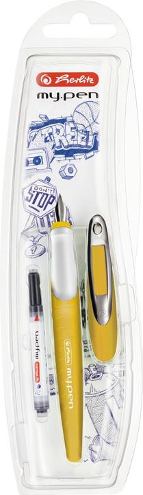 Actual product image Herlitz Fountain pen my.pen mustard/white (White, 1x)