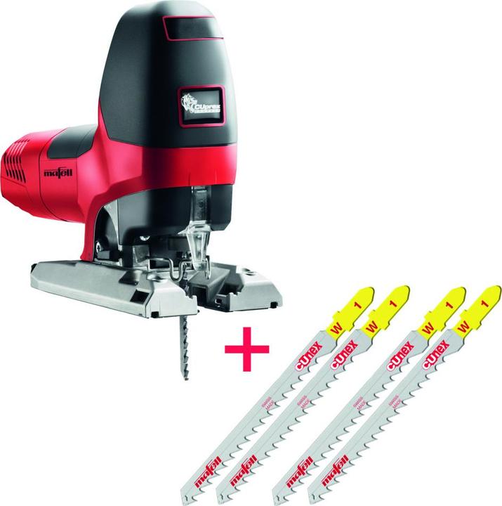 3 lames de scie sauteuse CUnex W1, Boîte de transport et de rangement T-MAX, W2, 1 patin P1-G, 1 raccord d'aspiration P1-AS, 1 déflecteur de copeaux P1-SA, 1 guide parallèle P1-PA, 1 plaque de base P1-GP, 1 protection contre la déchirure des copeaux P1-SS, W+P2, 4 lames de scie sauteuse CUnex W1 (093676)