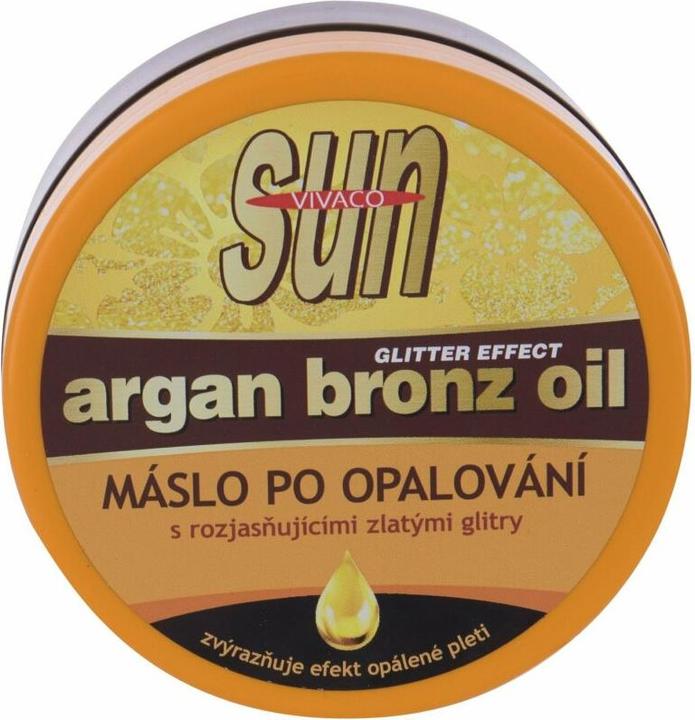 Vivapharm Sun Argan Bronz Oil Maslo Po Opalovani S Rozjasnujicimi Zlatymi Glitry 200ml (200 ml, Gel doposole)