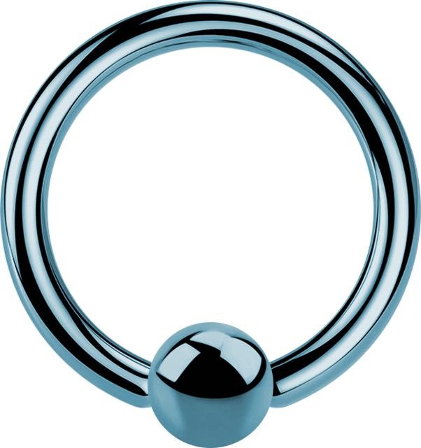 Produktbild Star Piercing Micro Ball Closure Ring hellblau (ohne Messing, Chirurgenstahl 316L)