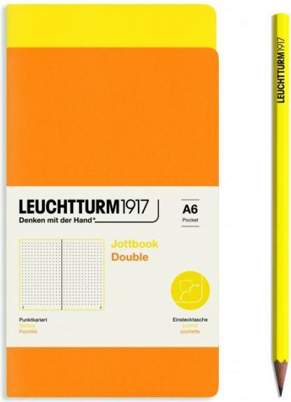 Produktbild Leuchtturm1917 LEUCHTTURM JOTTB.DOTT.A6 ZIT/RSUN 2er (90 x 150 mm, Gepunktet, Weicher Einband)