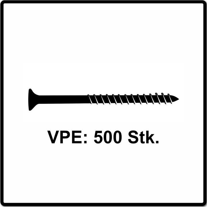Actual product image Fischer Power-Fast II FPF II chipboard screw 5.0x50 mm 500 pieces ( 670377 ) Countersunk head with Torx Te (500 Screws per piece)