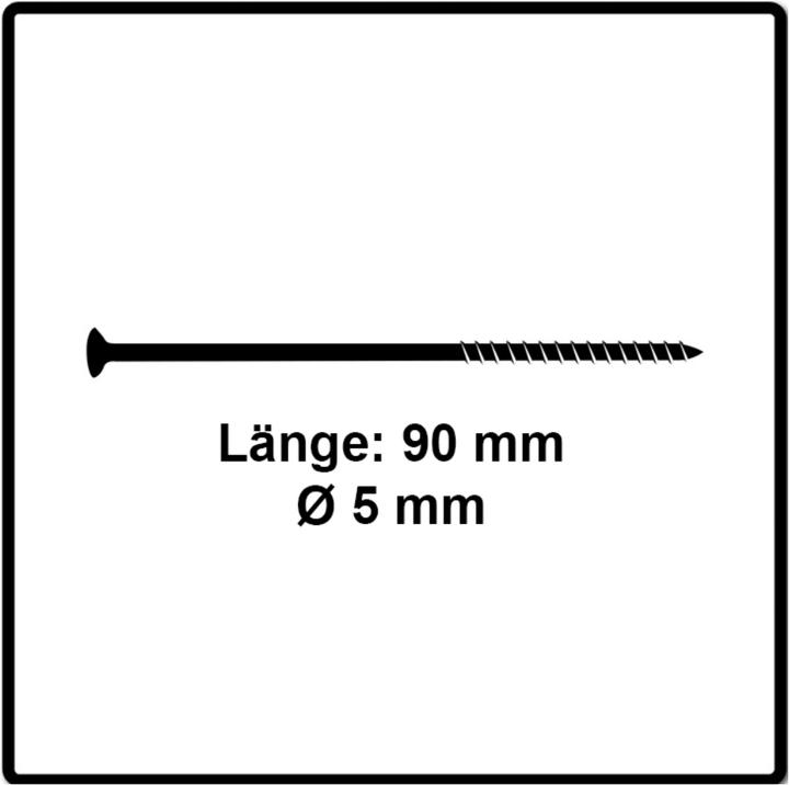 Produktbild Fischer Power-Fast II FPF II Spanplattenschraube 5,0x90 mm 100 Stück ( 670384 ) Senkkopf mit Torx Te (100 Schrauben pro Stück)