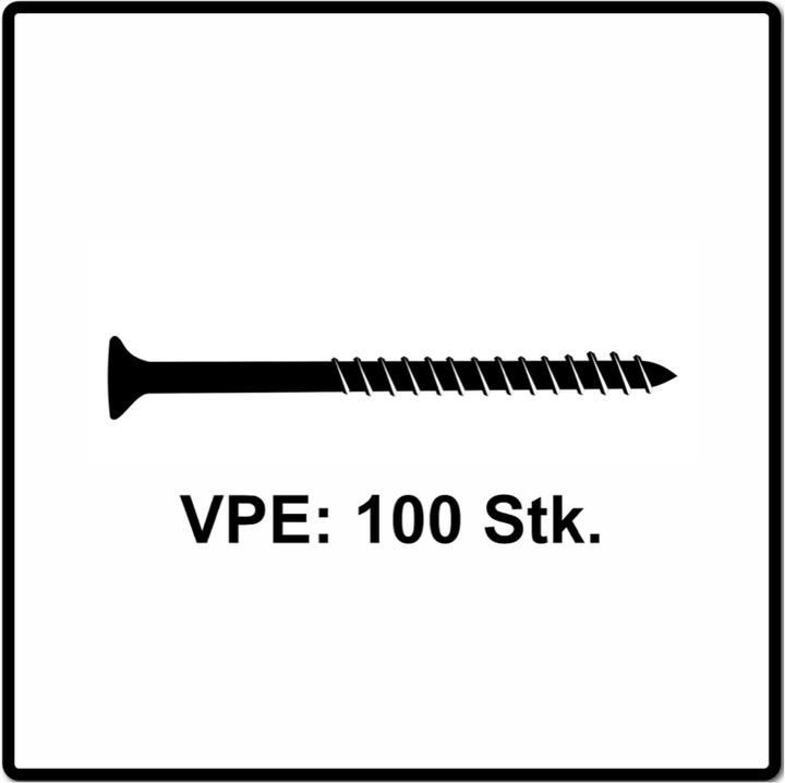 Produktbild Fischer Power-Fast II FPF II Spanplattenschraube 5,0x90 mm 100 Stück ( 670384 ) Senkkopf mit Torx Te (100 Schrauben pro Stück)