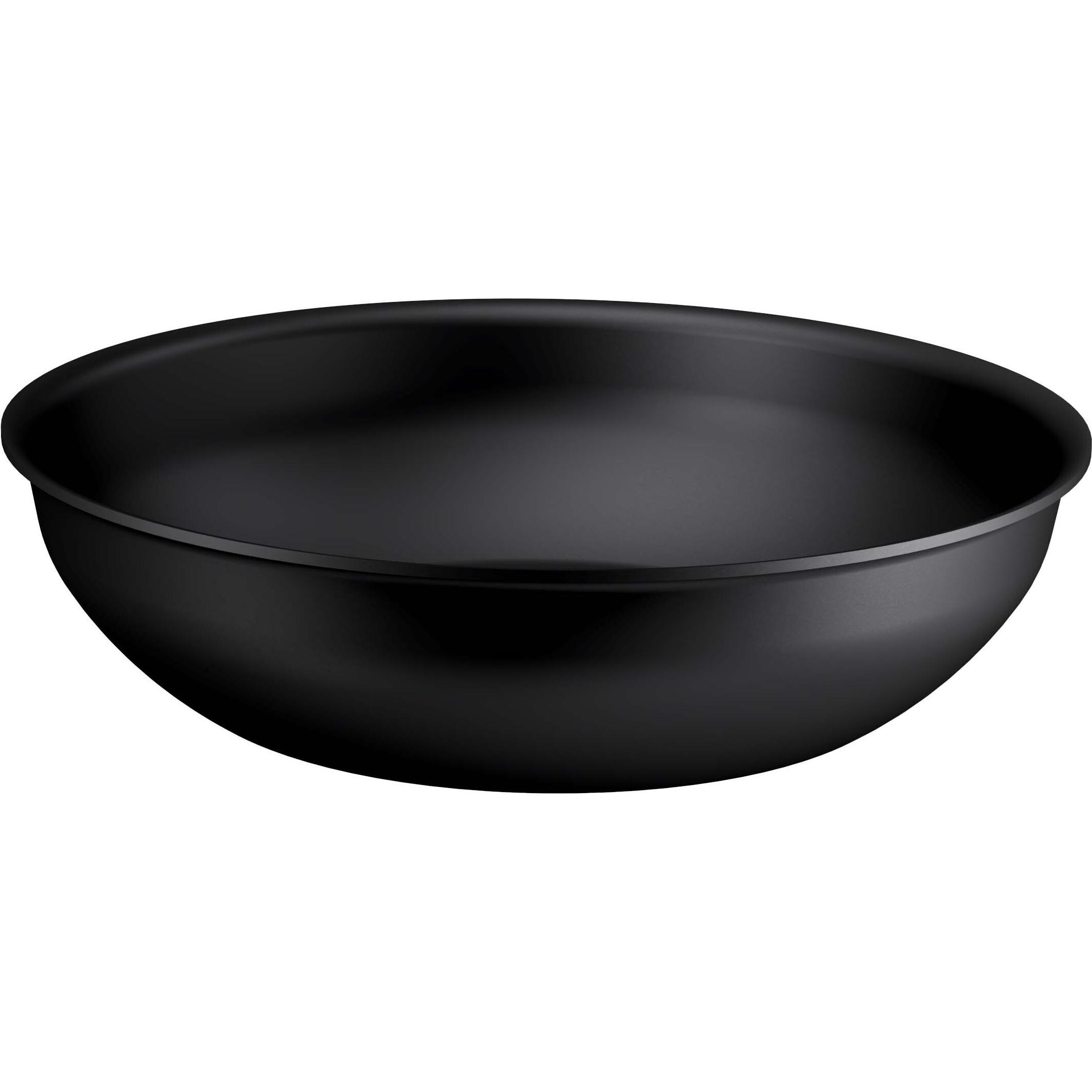 Tefal Ingenio Excellence Fusion Wok Pan, 28 cm, black, Padella + Pentola, Nero