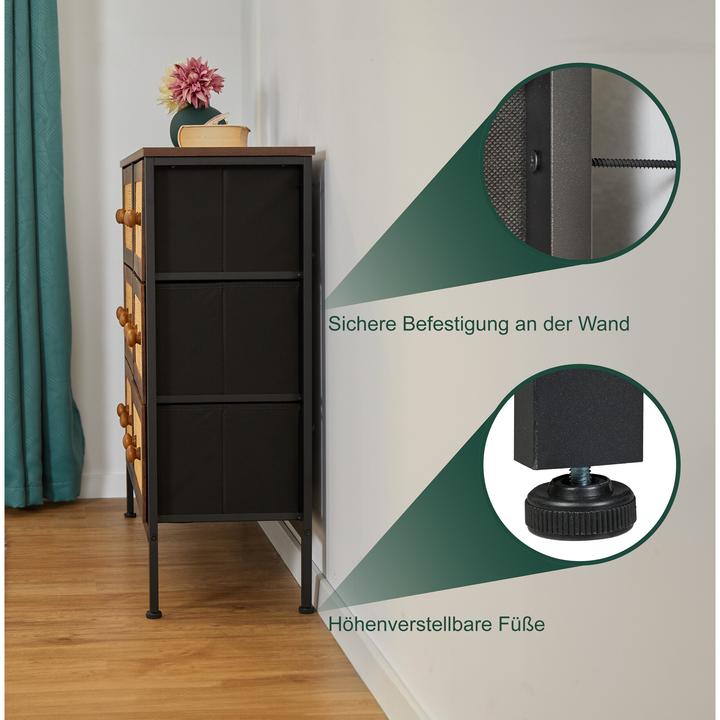 Produktbild Relaxdays Kommode (100 x 32 x 83 cm)