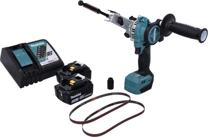 Produktbild Makita DBS 180 RT Akku Bandfeile 18 V 9 x 533 mm Brushless + 2x Akku 5,0 Ah + Ladegerät (Bandschleifer)