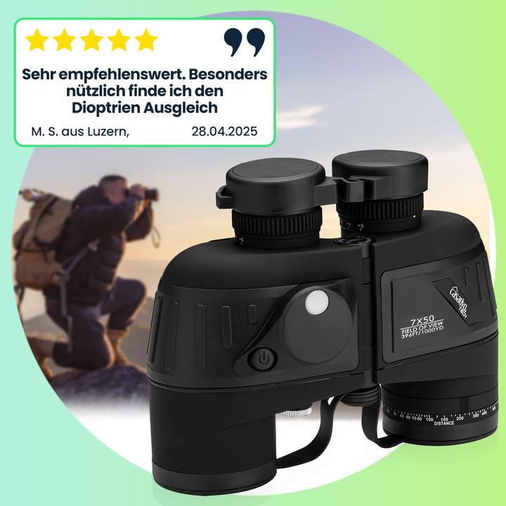 Actual product image Casativo Marine binoculars with rangefinder, 7 x 50 (7x, 50 mm)