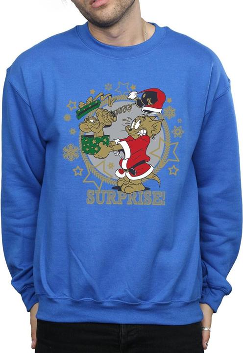 Actual product image Tom & Jerry Mens Christmas Surprise Sweatshirt (L)