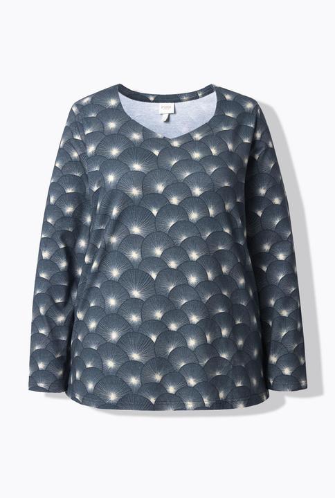 Produktbild Ulla Popken Shirt, Classic, Herzausschnitt, Langarm (60)