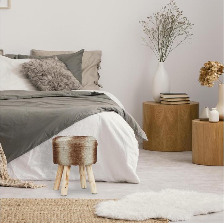 Image du produit Relaxdays Tabouret fourrure