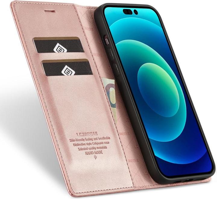 Actual product image Ueli Express iPhone 15 Pro leather book case case with card slot 5 (Apple iPhone 15 Pro)