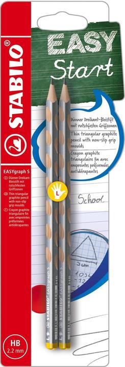 Produktbild STABILO Bleistift EASYgraph S Metallic Linkshänder, 2 Stück, Silber (2.20 mm, HB, 2x)