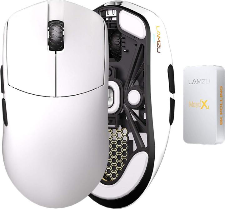 Image du produit Lamzu Maya X Gaming Maus - Cloud White (Sans fil, Filaire)