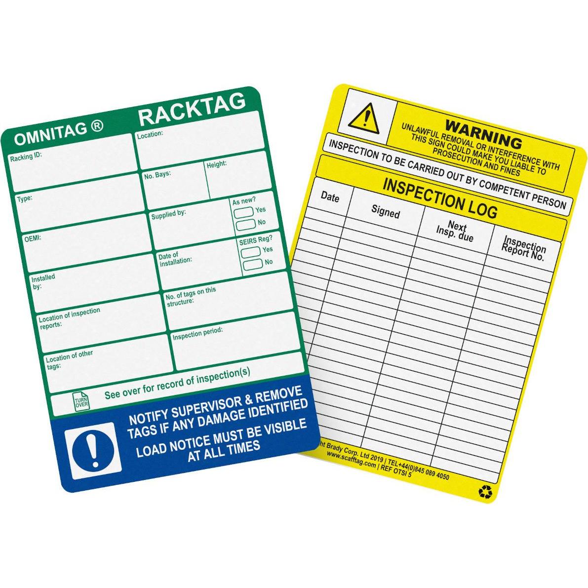 Brady RackTag insert (OMN-GB-OTSI-5)
