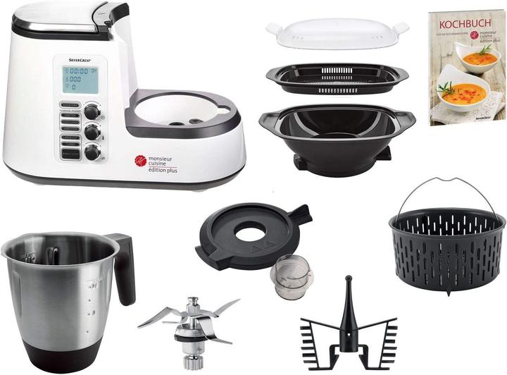 Actual product image Silvercrest SKMK 1200 C3 Food Processor Monsieur Cuisine Edition Plus - White (1200 W, 2.20 l)