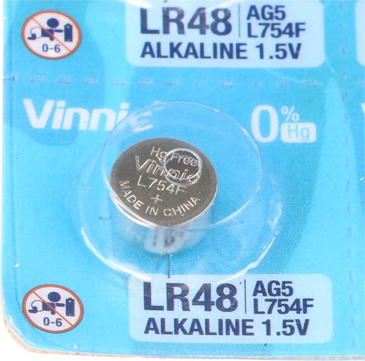 Image du produit Vinnic 10 pièces AG5, LR48, G5, LR 48, AG 5 (10 pcs, LR48, 72 mAh)