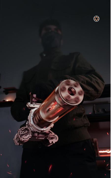 Produktbild Robotime Bausatz Rotating-Barrel Machine Gun