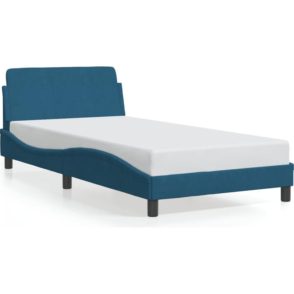 VidaXL, Bett, Bettgestell mit Kopfteil Samt (100 x 200 cm)