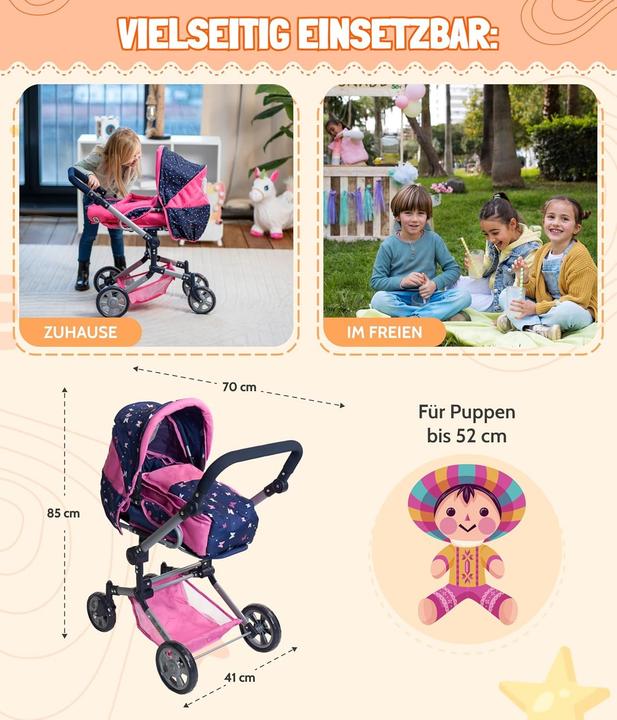 Actual product image Bayer Chic 2000 JARA" combination doll's pram