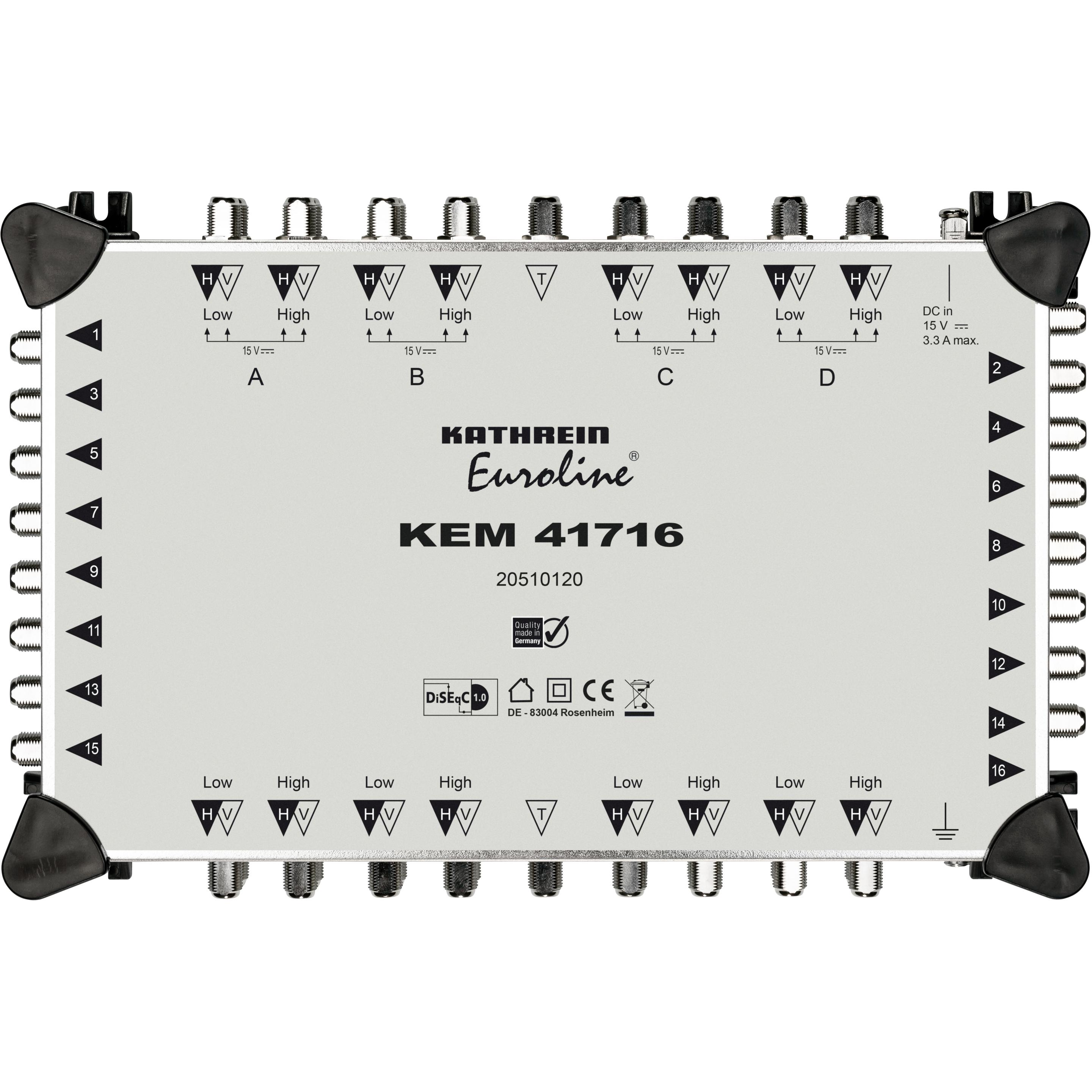 Kathrein Euroline KEM 41716 a cascata 17 ingressi (Multiinterruttori), Accessori per SAT