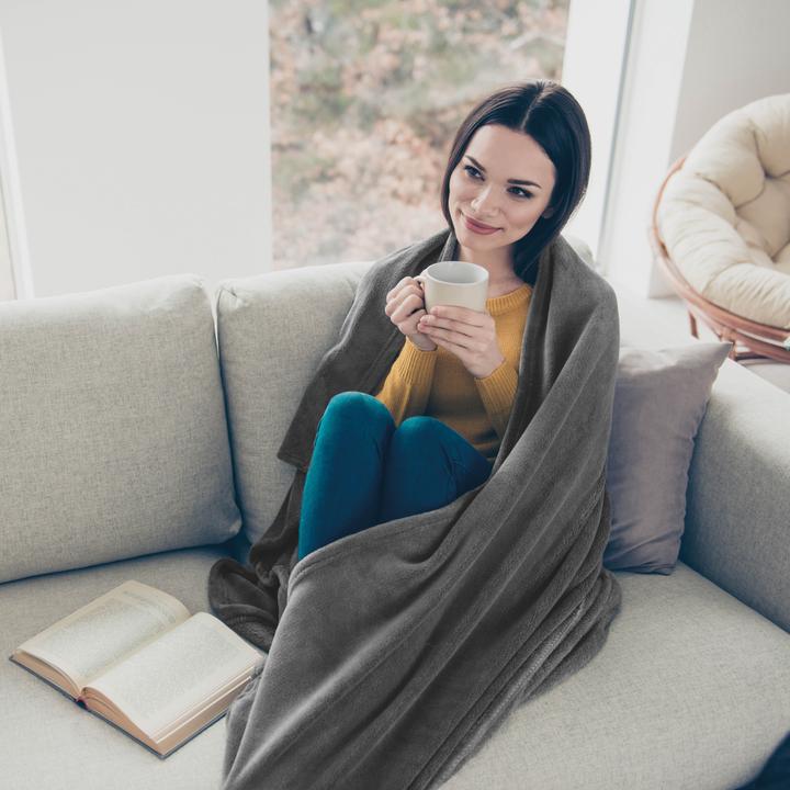 Produktbild Inventum HB180G - Elektrische omslagdeken - 180x130 cm - Grijs (180 x 130 cm)