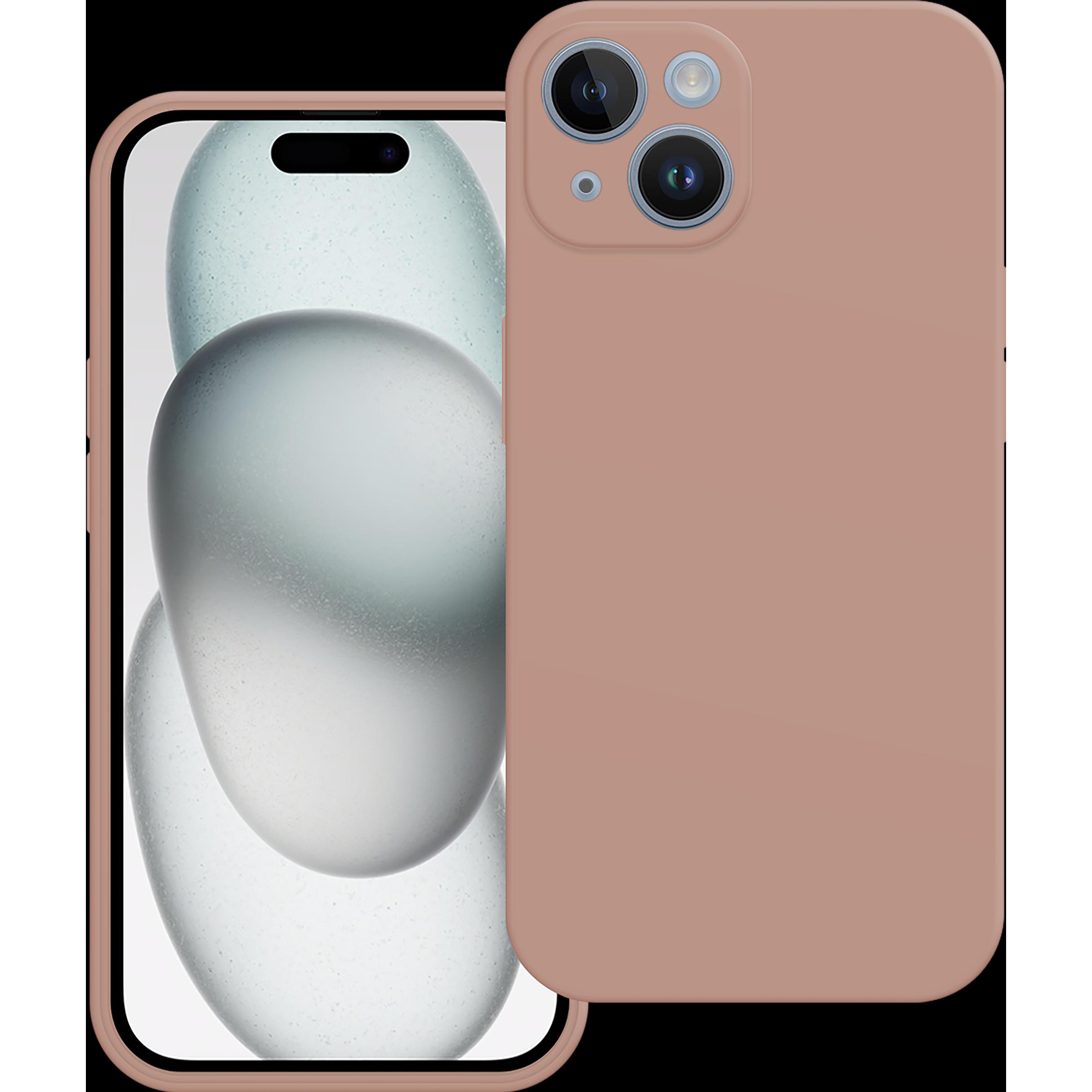 Cazy Silikon Hülle Kompatibel mit iPhone 15 - Soft TPU Schutz - (Apple iPhone 15), Smartphone Hülle, Rosa