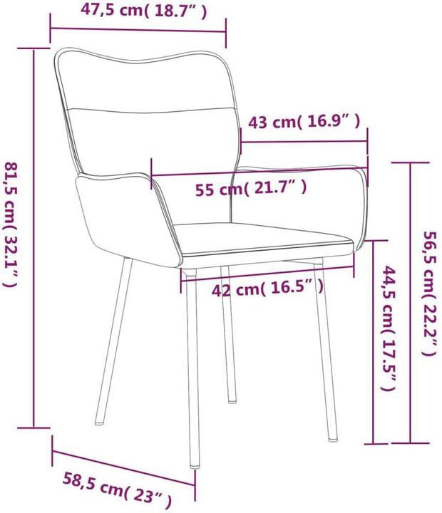 Produktbild vidaXL Esszimmerstuhl
