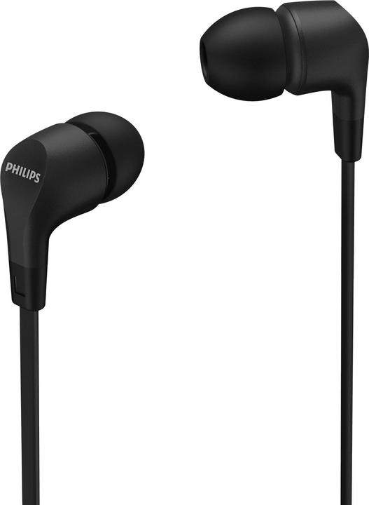 Philips wired in-ear headphones, TAE1105BK (No noise cancelling, Cable)
